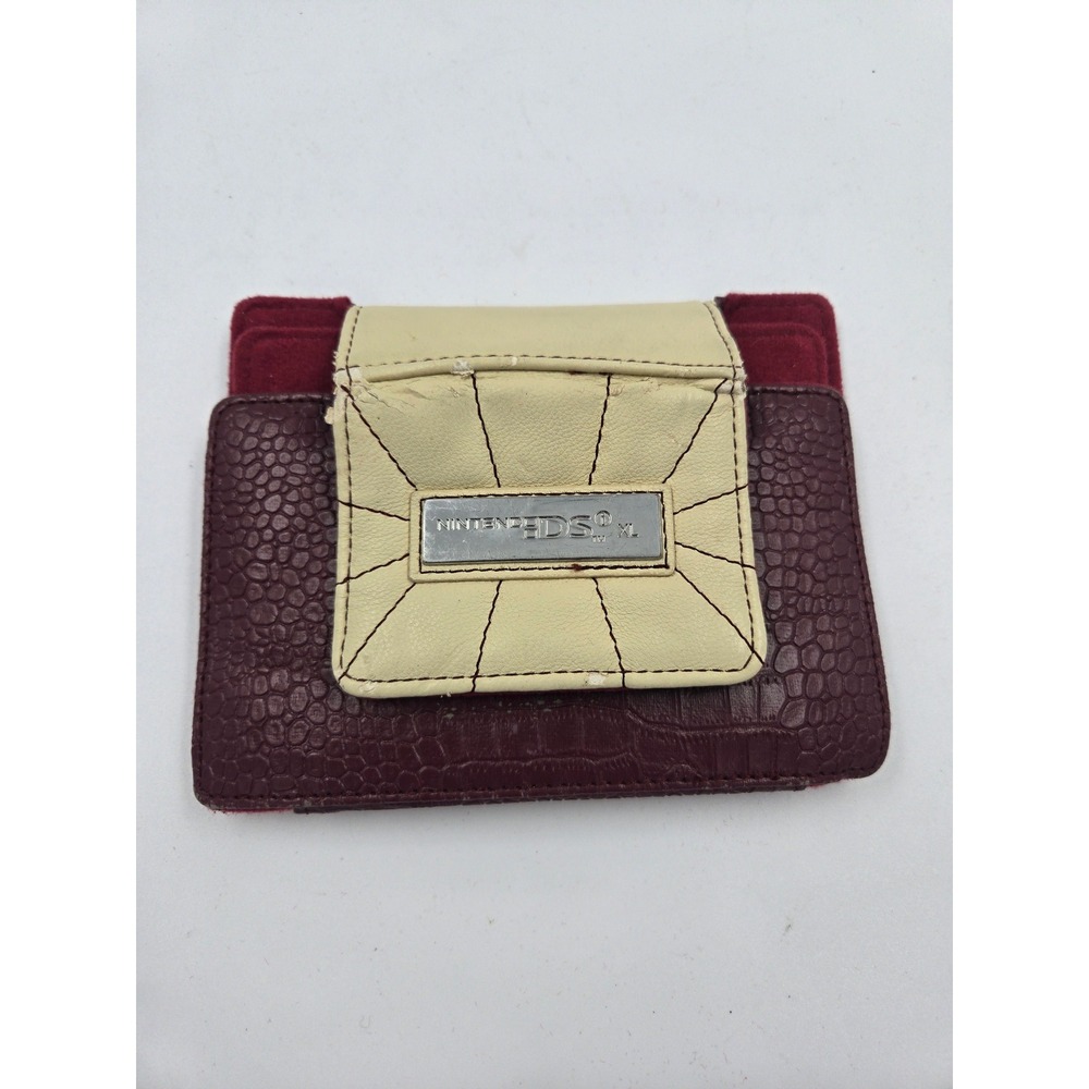 Nintendo DSi XL Show & Go Case - REd Faux LEather Vintage